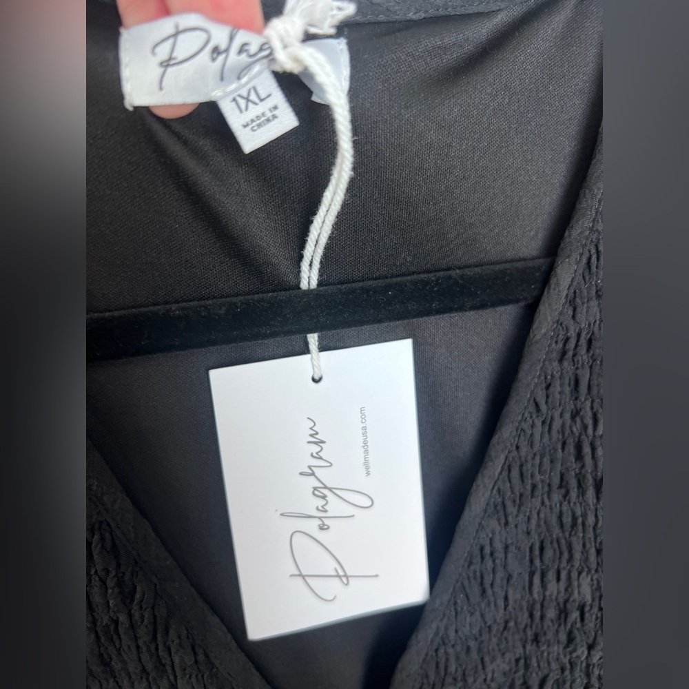 Polagram Black Maxi Dress 1X NWT - Picture 4 of 11